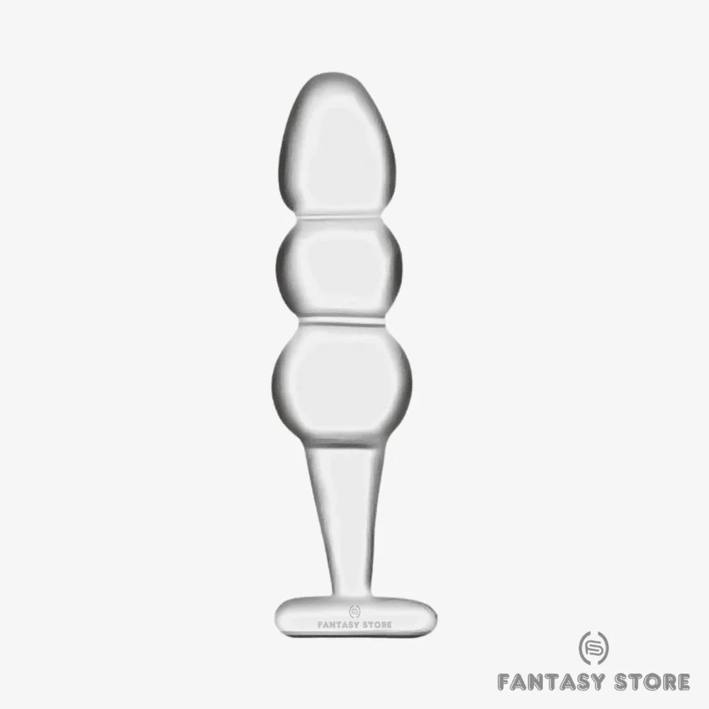 Elegant Crystal Glass Anal Beads Plug