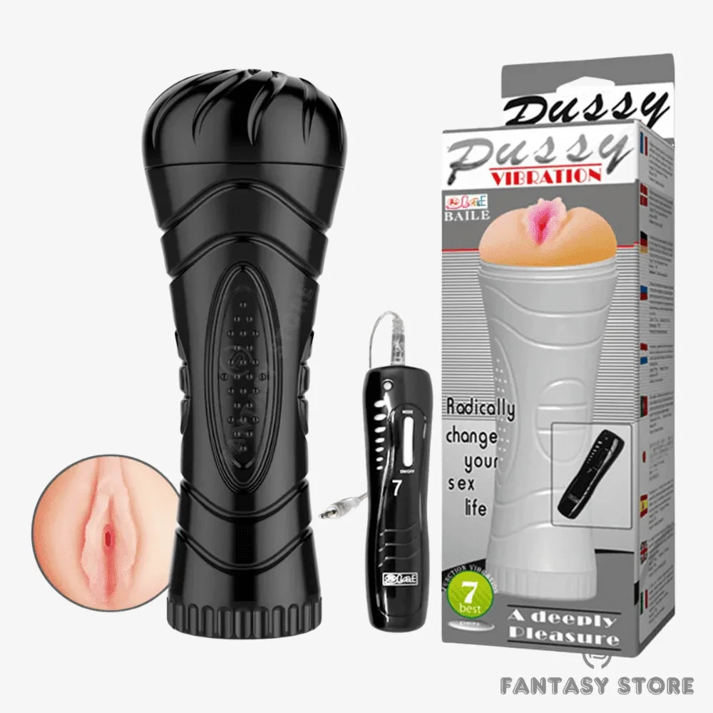Vibrating Pussy Fleshlight Masturbator